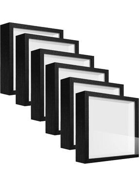 5x5 Shadow Box Frame Set - Display Case for Memorabilia, Crafts & Photos